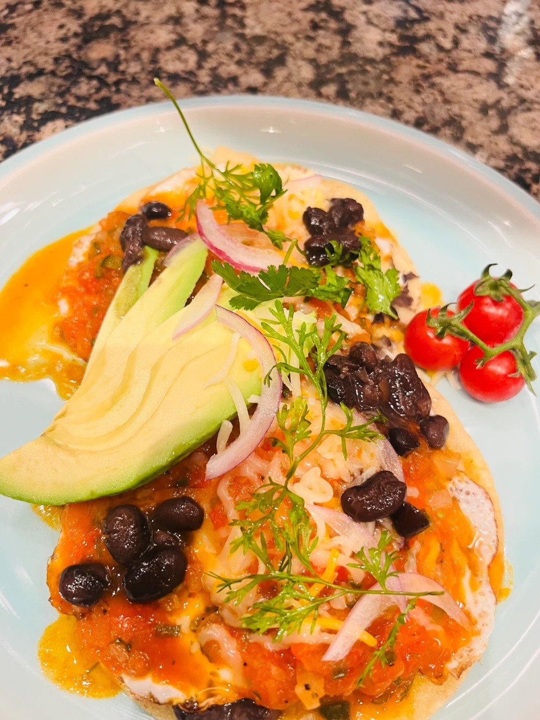 A plate from Guillermo Carmona’s kitchen
